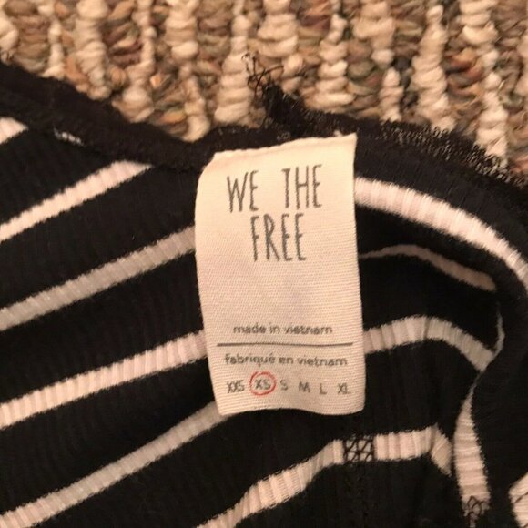 We the Free Black & White Striped Tunic Top Shirt - Picture 4 of 4